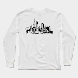 NYC Landmarks by Tai's Tees Long Sleeve T-Shirt